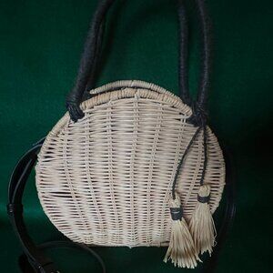 Wicker Rattan Straw Super Cute Crossbody Purse